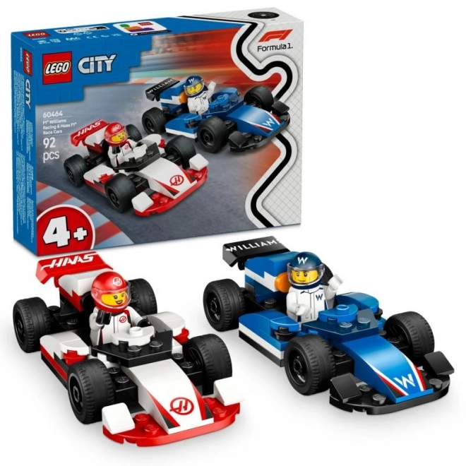 LEGO City F1 pretekárske autá Williams Racing a Haas F1