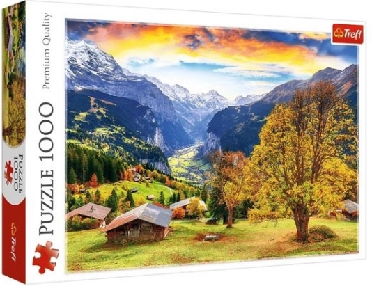 Puzzle 1000 dielikov – malebná alpská dedina Trefl