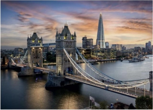 Neónové puzzle Súmrak nad Tower Bridge 1000 dielikov