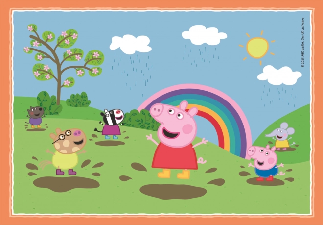 Puzzle 4v1 Super Color - Peppa Pig