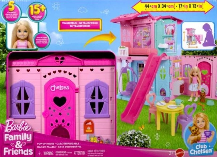barbie rozkladací domček pre bábiku chelsea
