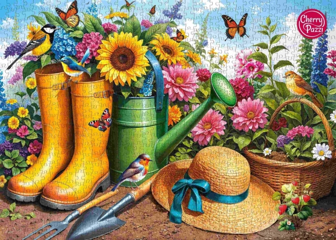 Puzzle Zlaté čižmy v záhrade 1000 dielikov