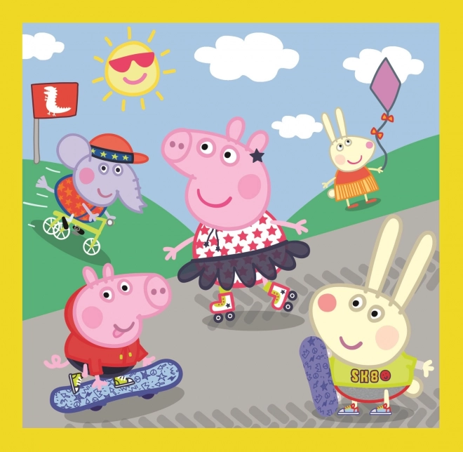 Puzzle 3v1 - Prasiatko Peppa