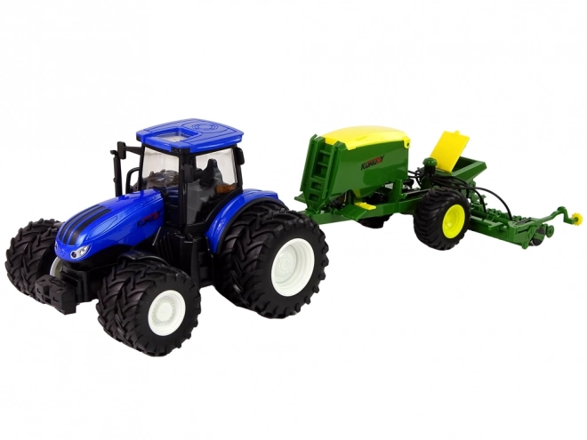 Traktor s príslušenstvom na diaľkové ovládanie 1:24