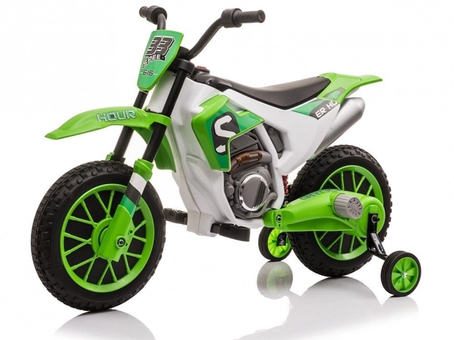 Zelená elektrická motorka