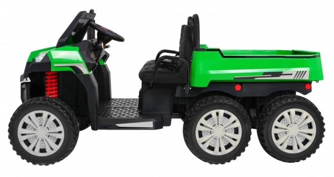 Farmárske auto pre 2 deti Zelené + 4x4 + Diaľkové ovládanie + Kiper + LED Audio