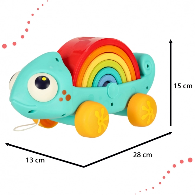 Chameleón na ťahanie Montessori