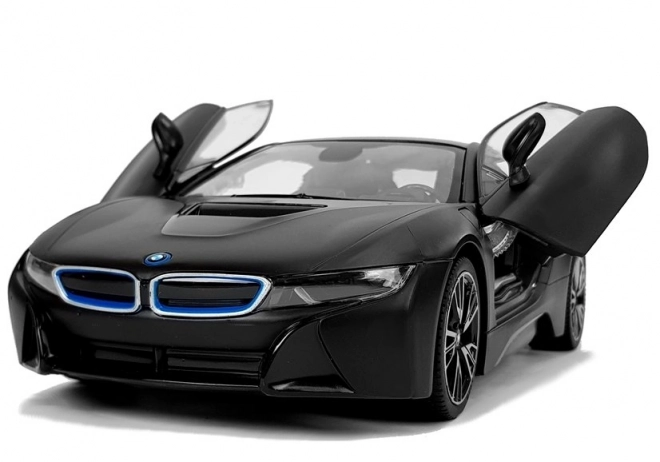 Auto R/C BMW i8 Rastar 1:14 čierne automatické dvere