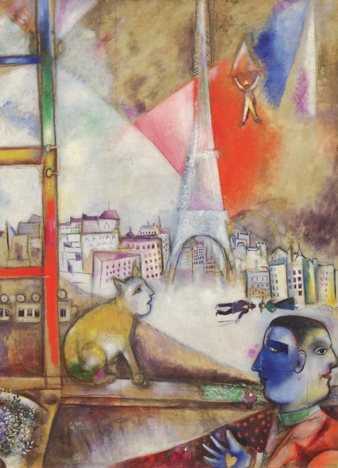 Puzzle Paríž cez okno 1000 dielikov