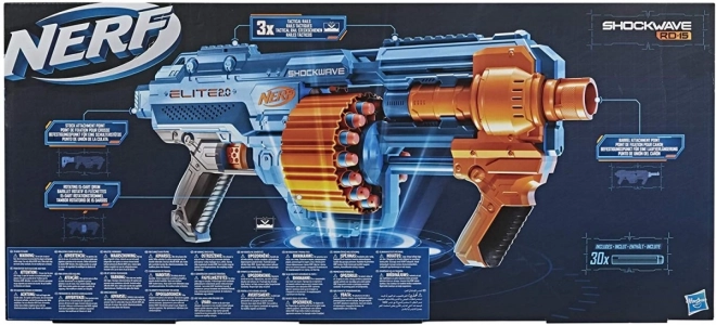 Pistola Nerf Elite 2.0 Shockwave s rotačným bubienkom