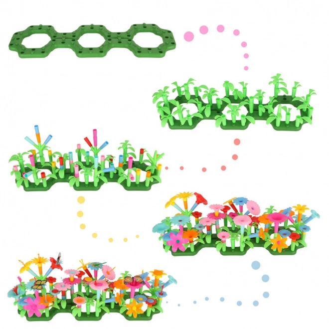 Kreatívne stavebnice kvetinová záhrada 175 dielikov