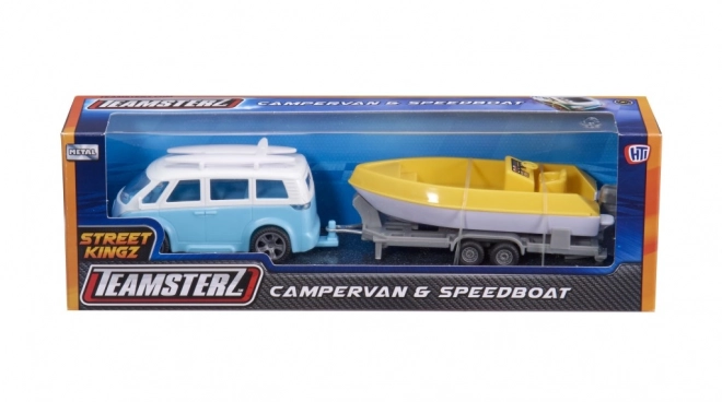 Teamsterz karavan s prívesom a loďou
