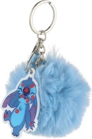 Prívesok na kľúče Stitch s bambuľou