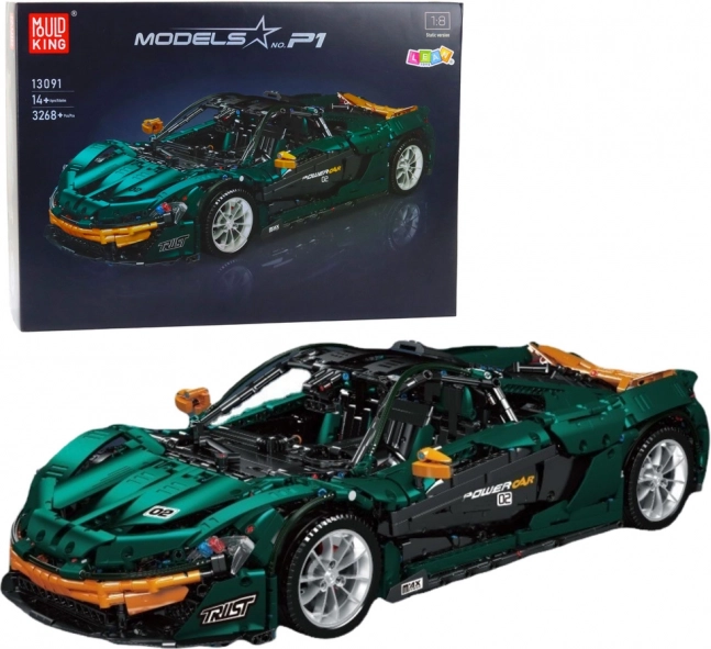 Stavebnica Športové Auto Zelené 1:8 P1 3268 ks