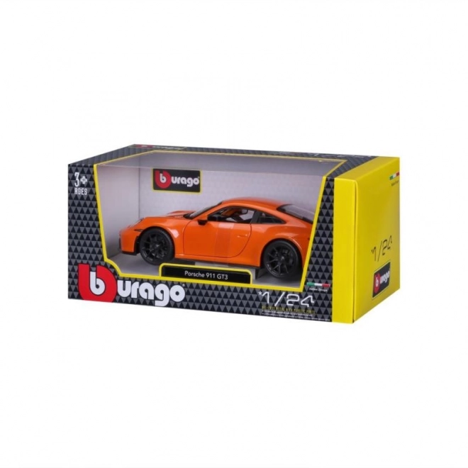 Bburago model Porsche 911 GT3 oranžový