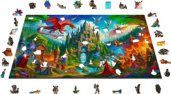 Drevené Puzzle Fantasy Zámok 1010 Dielikov