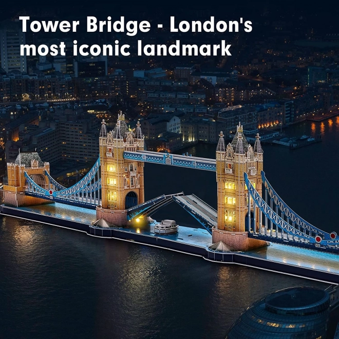 3D puzzle Tower Bridge s LED osvetlením