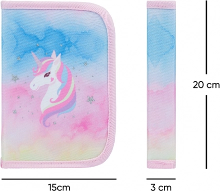 Set 3 BAAGL Zippy plus Rainbow Unicorn: aktovka, peračník a vrecko