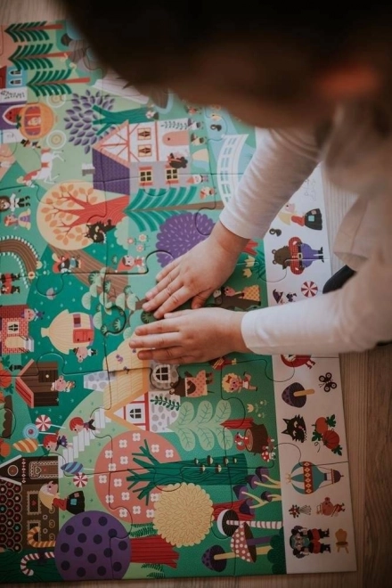 Pozorovacie puzzle v kufríku Rozprávky 24 dielikov