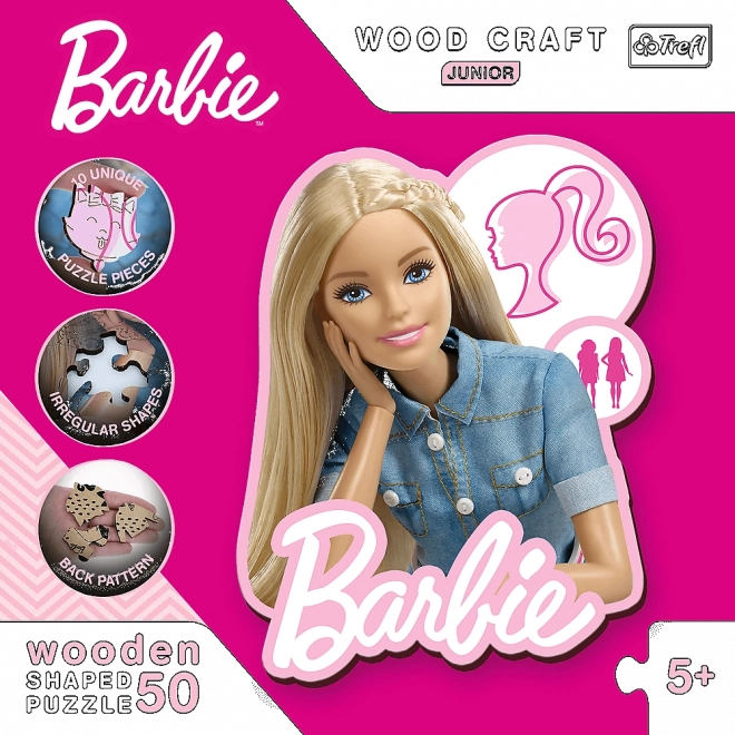 Drevené puzzle Junior Barbie 50 dielikov