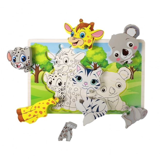 Drevené puzzle Zviera