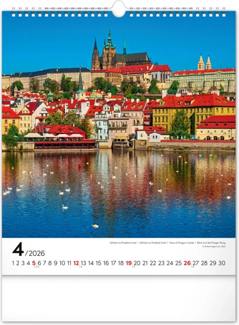 Nástenný kalendár Praha 2026