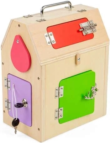 Bigjigs Toys Aktivita tabuľa Domček pre deti
