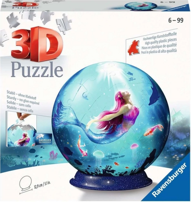 Ravensburger 3D Puzzleball Morská panna 72 dielikov