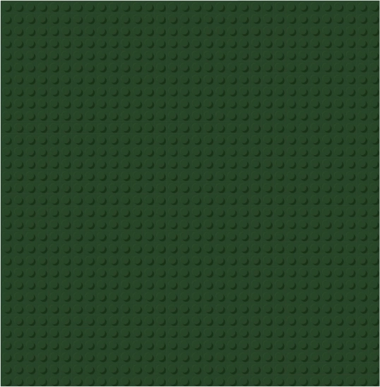 Brixies Plus Základná podložka na stavanie tmavozelená 25,5 x 25,5 cm