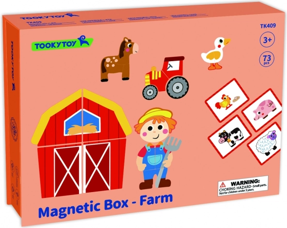 Tooky Toy Magnetická Skladačka Farma Puzzle