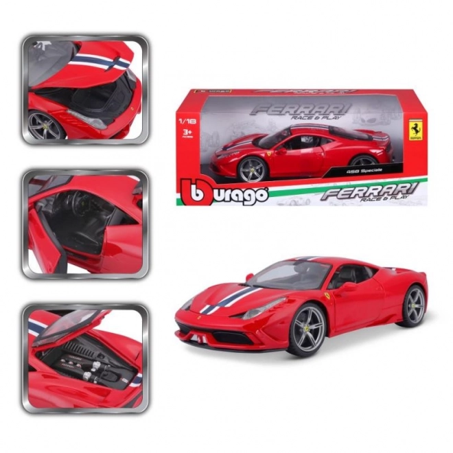 Bburago Ferrari 458 Speciale Červený