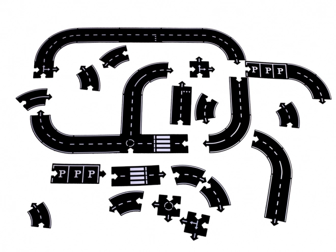 Kreatívne cestné puzzle 2v1 40 dielikov