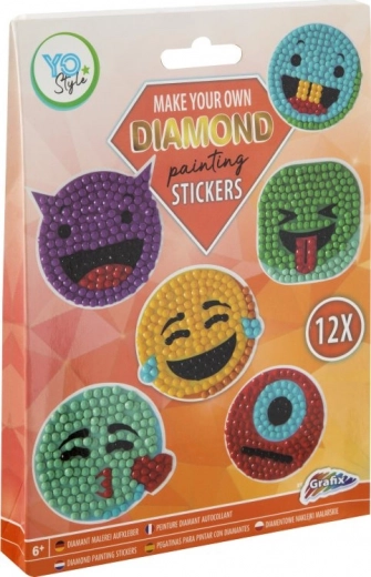 Diamantové samolepky ovocie GRAFIX, sada 12 ks