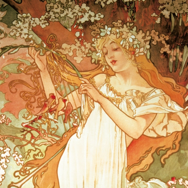 Poznámkový kalendár Alfons Mucha 2026