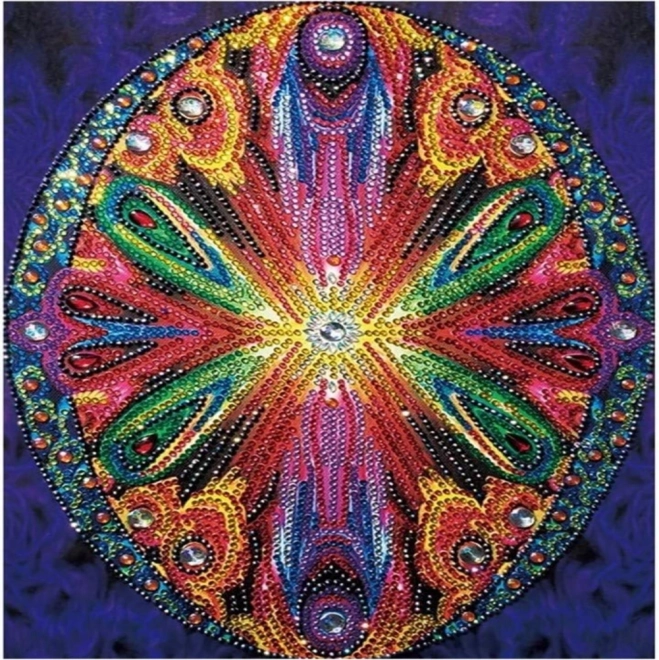 Diamantové maľovanie 7D – mandalový kruh 30 × 30 cm