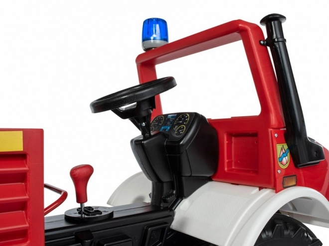 Detský hasičský voz Mercedes Unimog na pedále