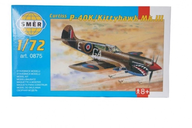 Stavebnica lietadla Curtiss P-40K v mierke 1:72