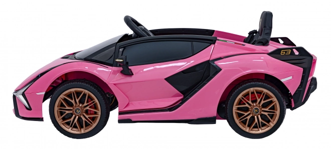 Lamborghini SIAN detské auto na batériu s ovládačom – Ružové
