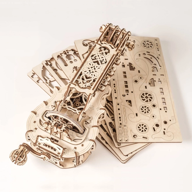 Ugears 3D drevené mechanické puzzle Hurdy-Gurdy