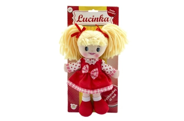 Česká spievajúca handrová bábika Lucinka - 30 cm