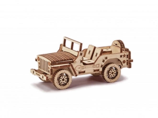 Drevené puzzle 3D Jeep