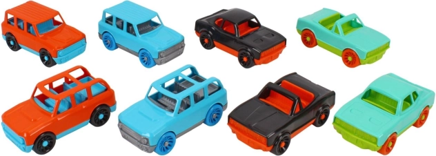Plastové autíčko 10 cm s voľnobehom – mix farieb a modelov