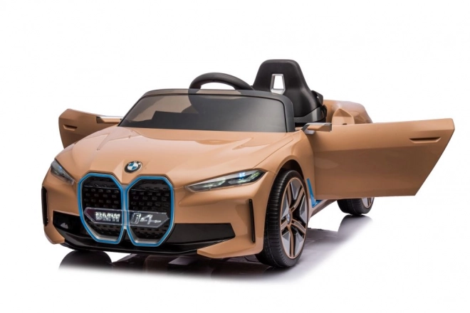 Detské elektrické auto BMW I4 zlaté 4x4