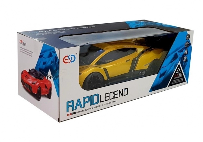 Zlaté diaľkovo ovládané športové auto 1:10