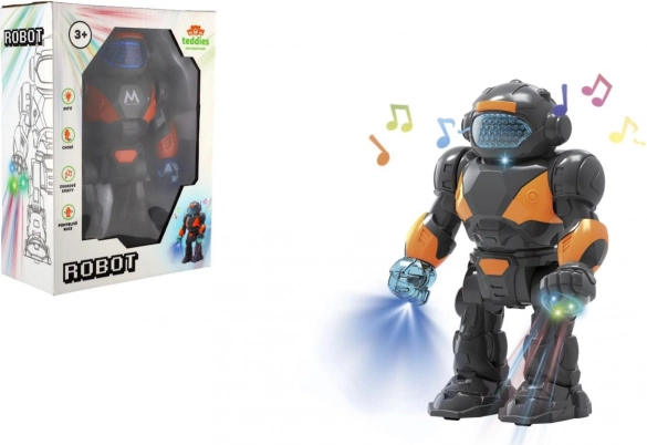Chodiaci plastový robot so svetlami a zvukmi 22 cm