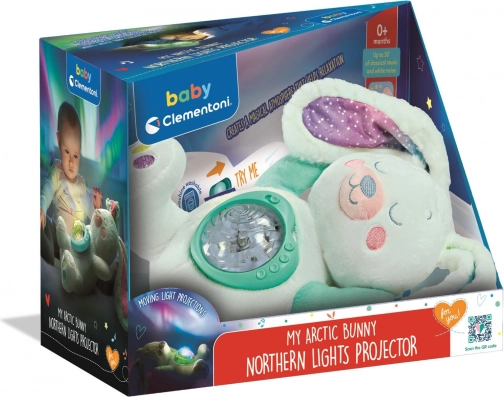 Clementoni Baby plyšový projektor zajačik