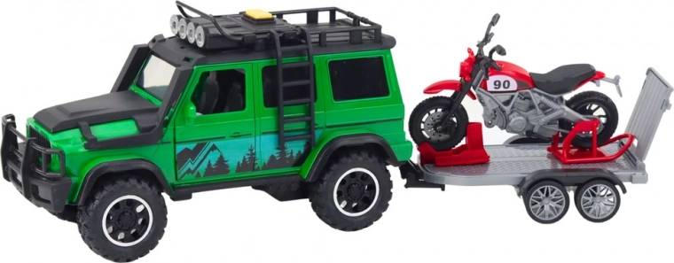 Odpojiteľný príves s nájazdovou rampou