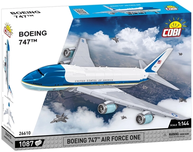 Kockovaný model lietadla Boeing 747 Air Force One