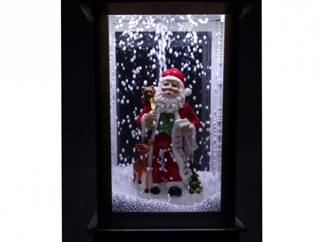 Vianočná Dekorácia Lampa s Mikulášom Biela