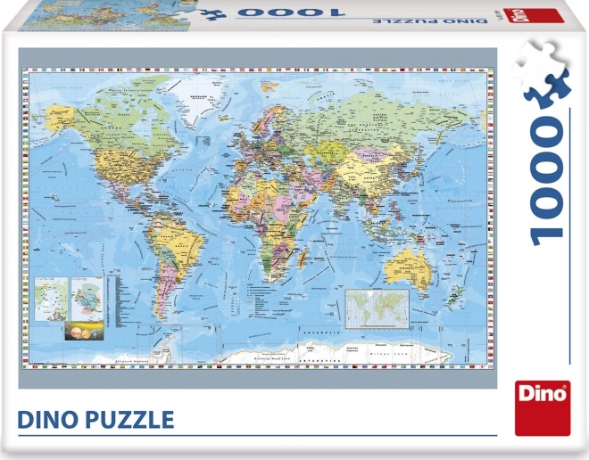 Puzzle Politická Mapa Sveta 1000 Dielikov